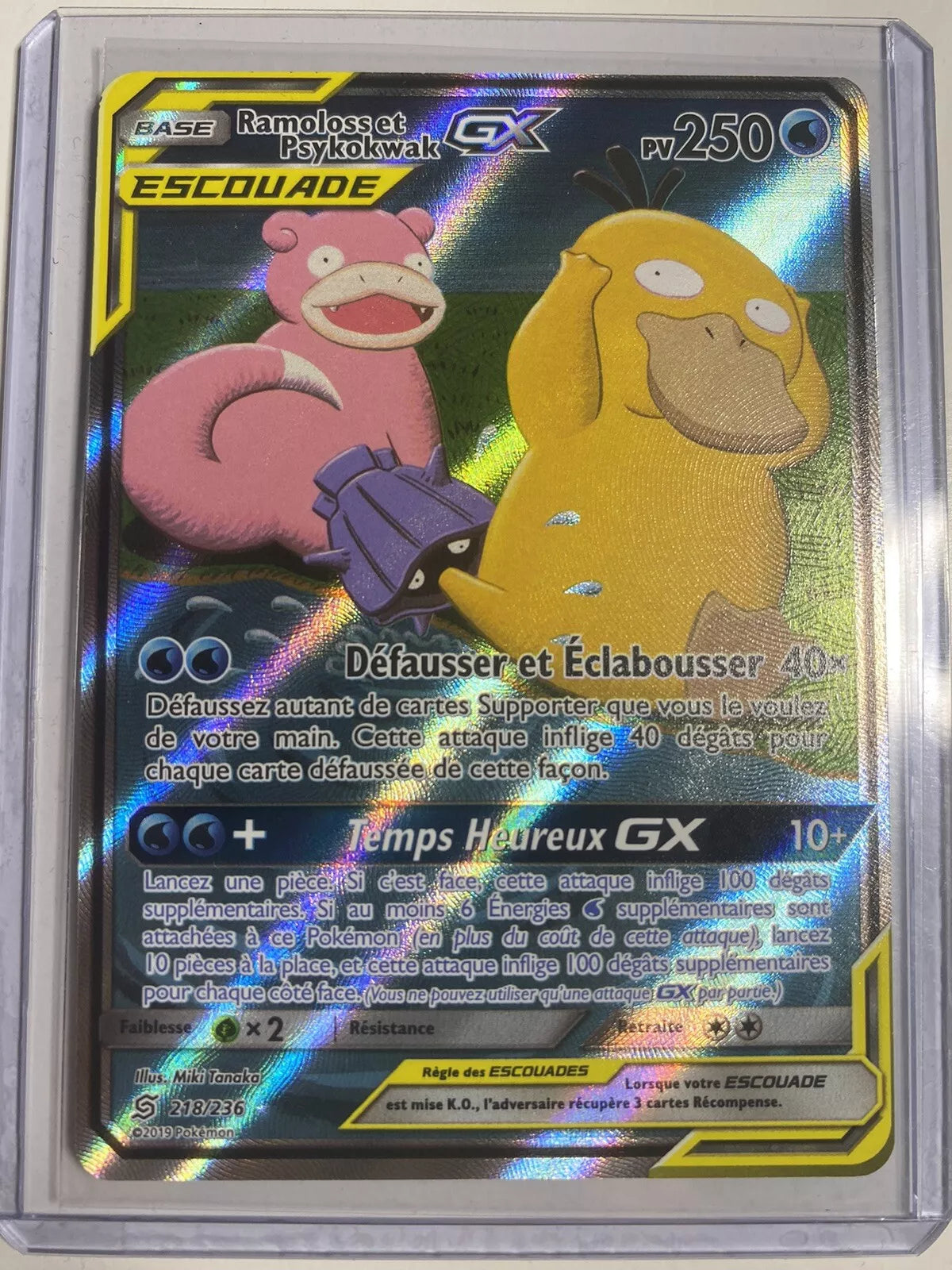 Carte Pokémon : Ramoloss et Psykokwak GX 218/236 Harmonie des Esprits Fr